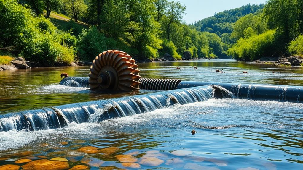 archimedes screw installation project